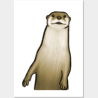 Standing Otter Posters and Art